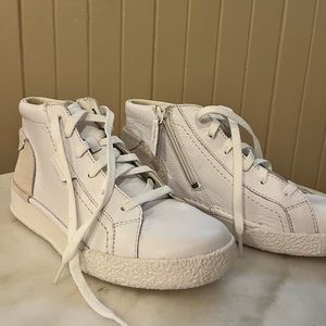 Clarks Craft Cup Hi White Leather Women's Casual High Top Sneakers (61236)